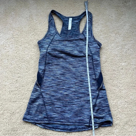 Kyodan Women’s Athletic Tank Top w/ Shelf Bra - S - EUC - Space Dye Navy Blue - Picture 11 of 11